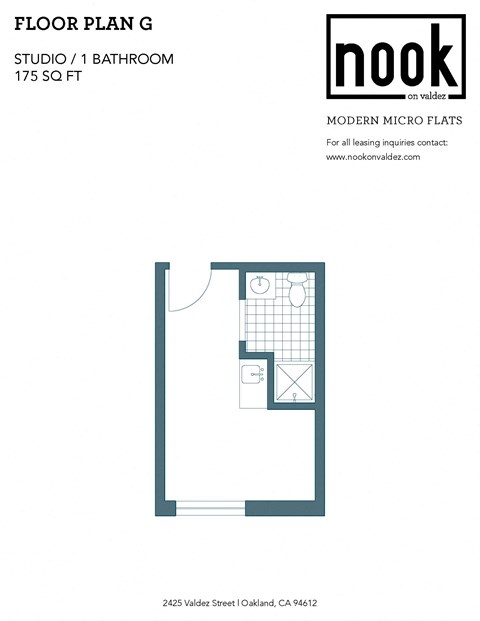 floor plan of a studio apartment